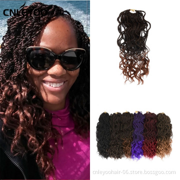 Wholesale 14 inch 35 Roots Curly Senegalese Twist Crochet Hair Thin Wavy fashion Senegalese Braiding Hair Extension For Women